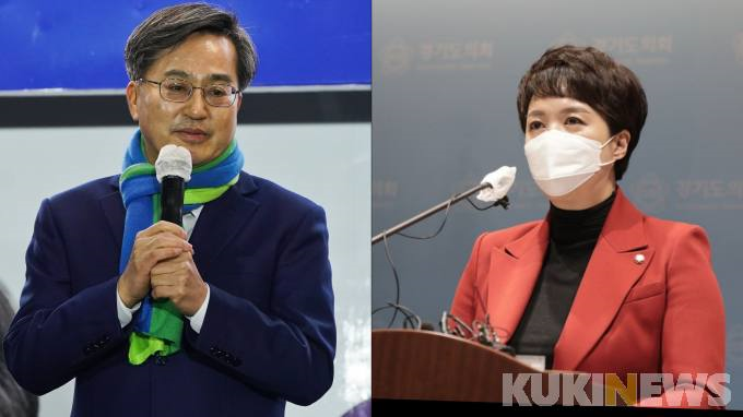경기도지사 후보로 나선 김동연 전 경제부총리와 김은혜 의원 (사진= 쿠키뉴스)