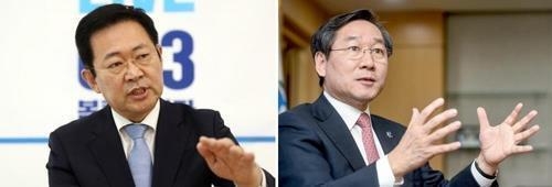 박남춘·유정복 인천시장 후보(왼쪽부터) (사진=연합뉴스)
