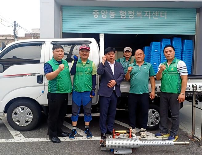 중앙동 새마을지도자협의회, 감염병 예방을 위한 방역 추진