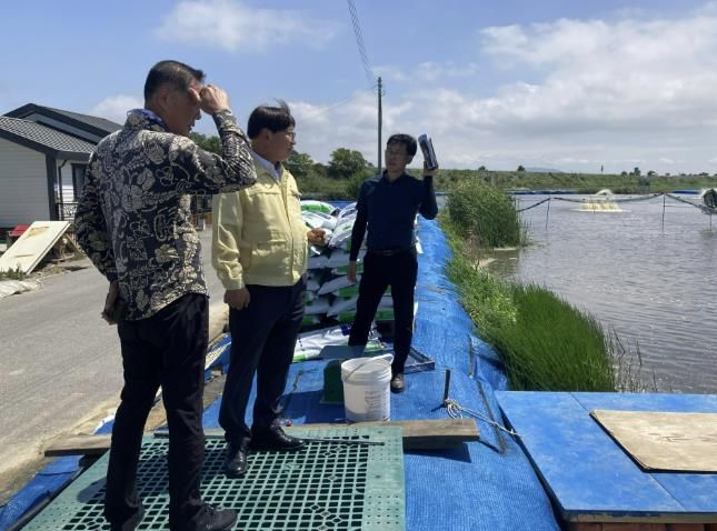 김제시 김희옥 부시장, 폭염 예방 양식장 현장점검