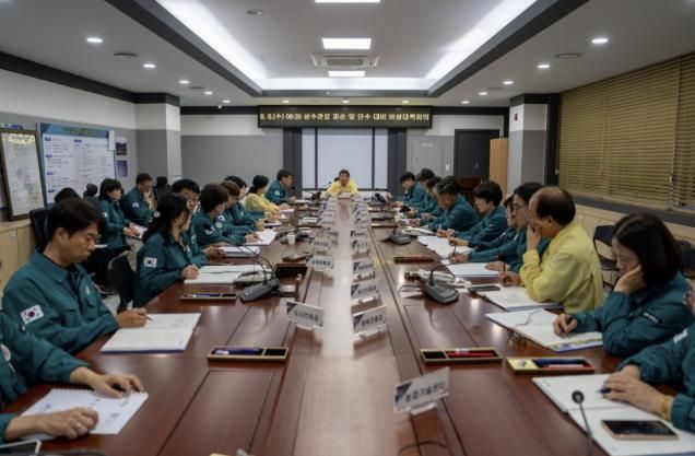 증평군 상수관로 누수 비상대책회의